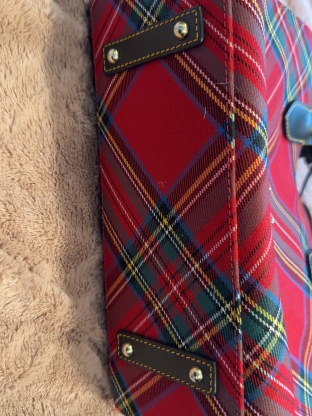 Dooney & Bourke Red Plaid Satchel Tote - Picture 9 of 9